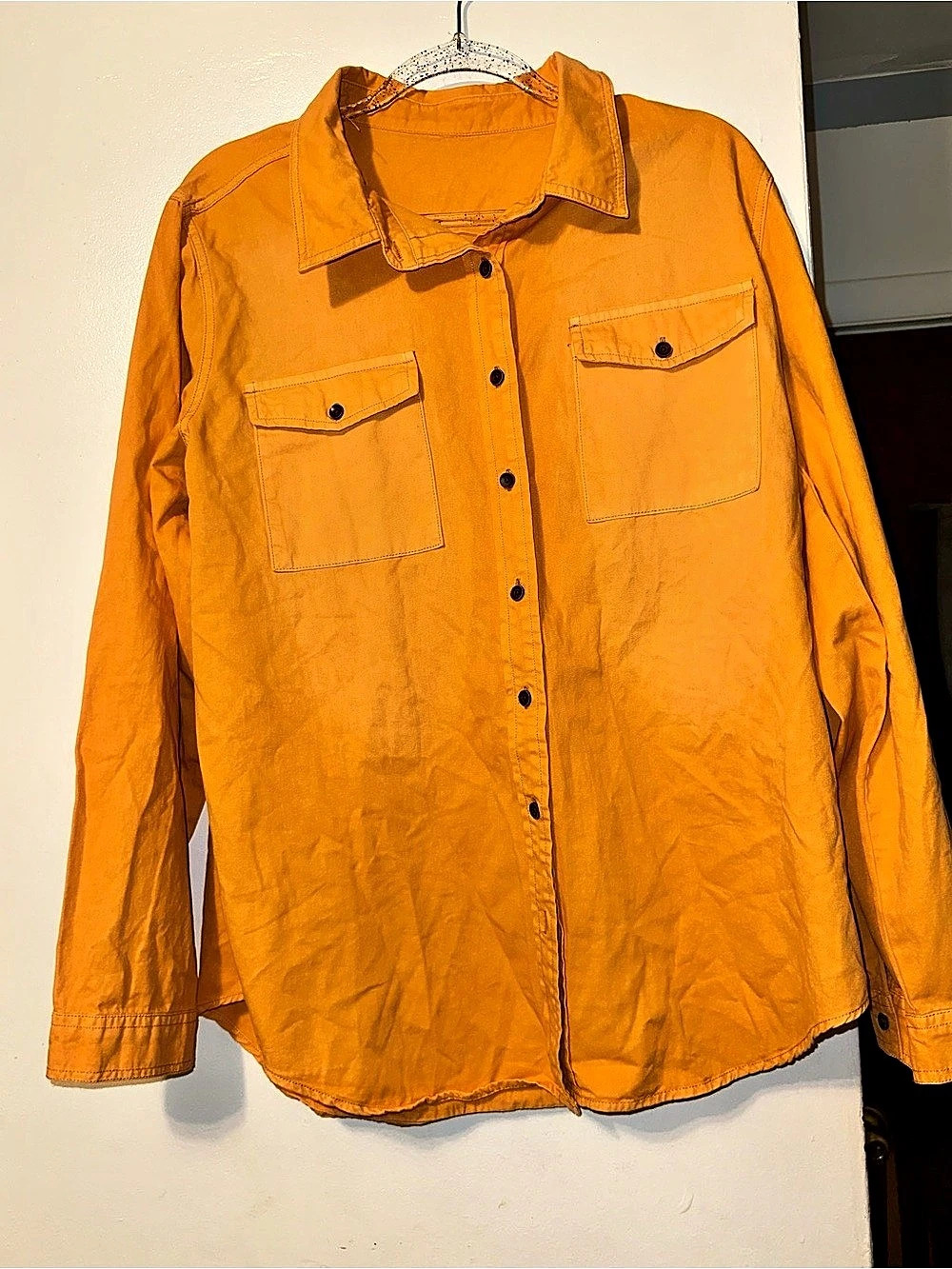 Orange Button Down Shirt Like New